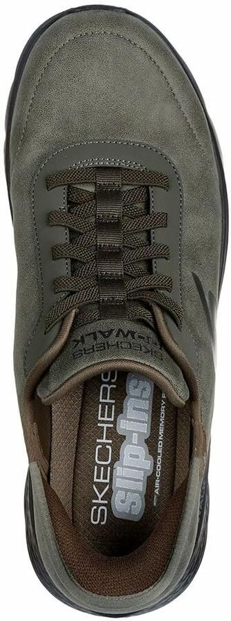 Skechers Go Walk Flex Hands Free Slip-In heren sneaker Kaki - Foto 3