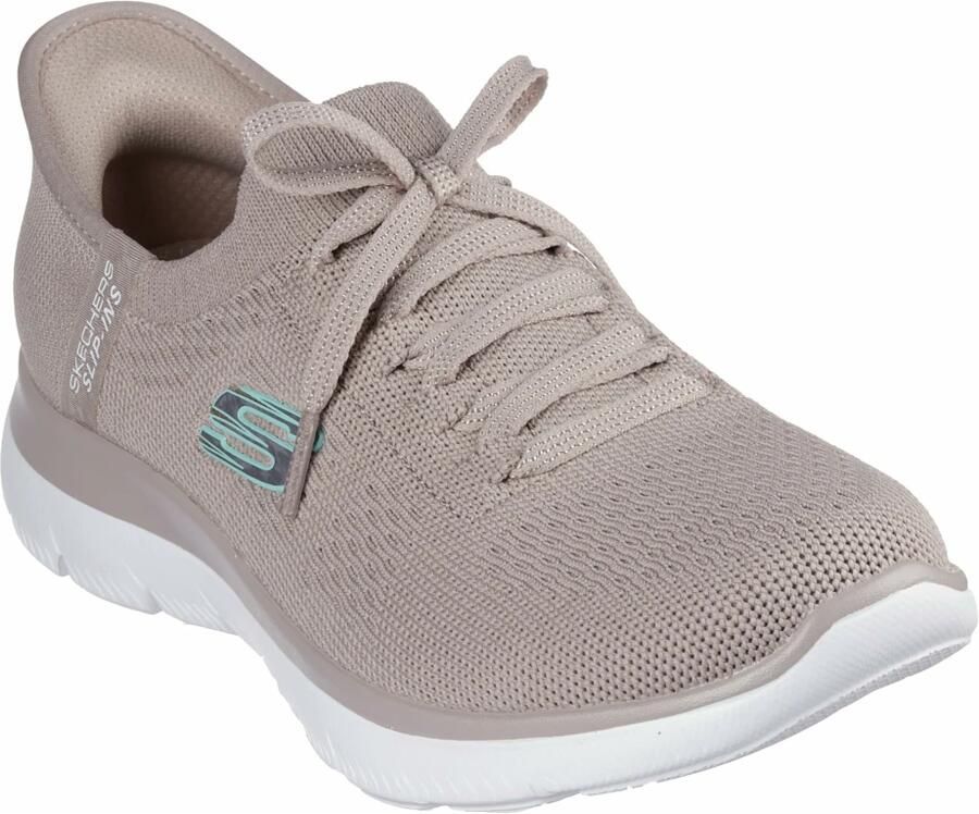 Skechers Slip-on sneakers SUMMITS-NEW DAILY slippers vrijetijdsschoen in vegan uitvoering