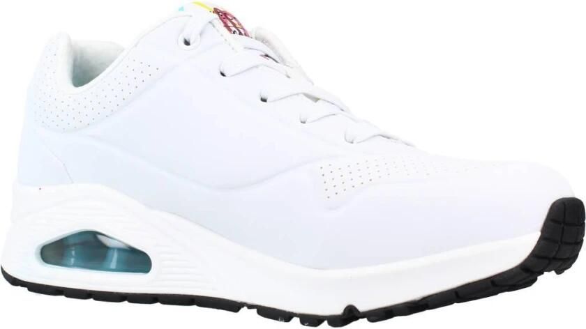 Skechers Sneakers met sleehak UNO-SPREAD THE LOVE Vrijetijdsschoen lage schoen veterschoen met coole graffiti-print - Foto 4