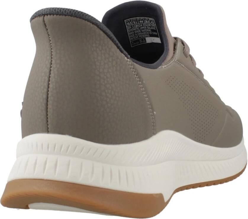 Skechers Slip-ins: Bobs Squad 4 heren sneakers Beige Extra comfort Memory Foam