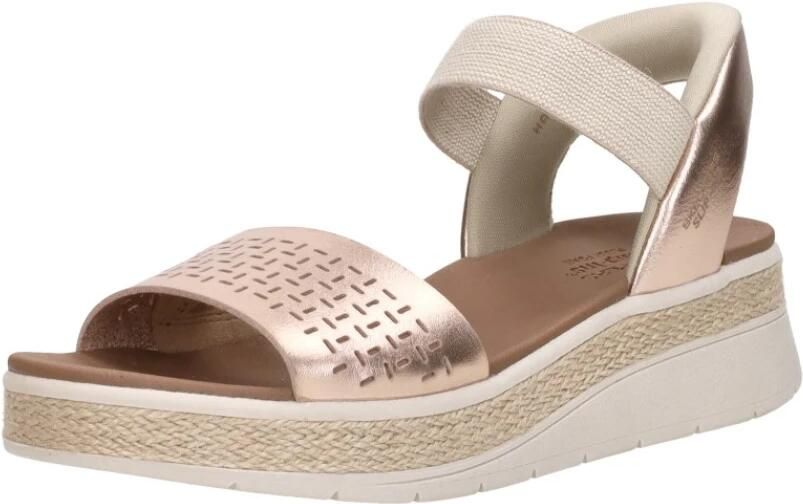 Skechers Slip-ins Bobs Sun Ray Step Aside Dames Sandalen Goud - Foto 5