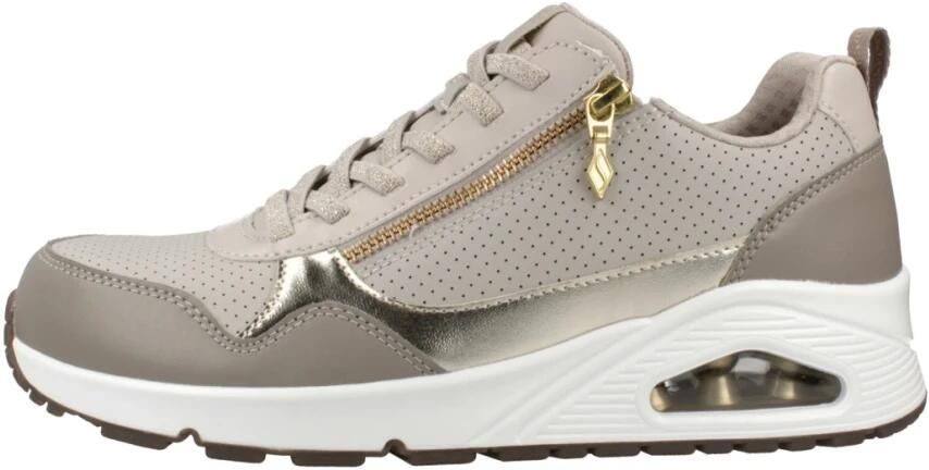 Skechers UNO- METALLIC SLIDERS Dames Sneakers Taupe - Foto 15