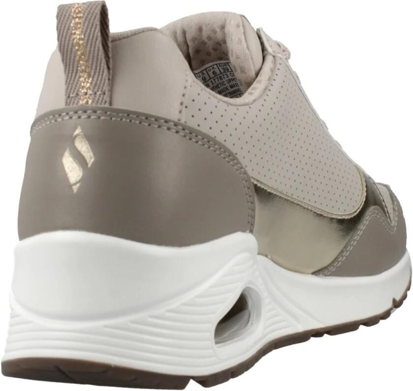 Skechers UNO- METALLIC SLIDERS Dames Sneakers Taupe - Foto 4