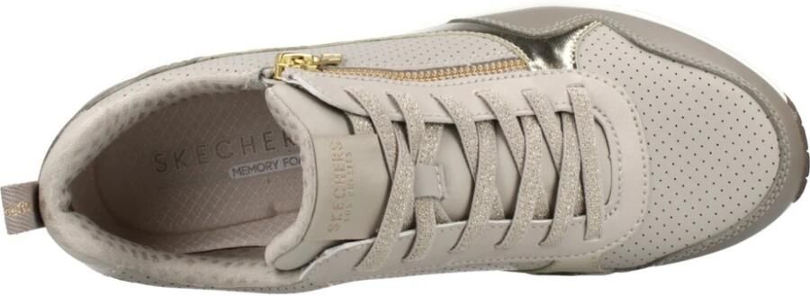 Skechers UNO- METALLIC SLIDERS Dames Sneakers Taupe - Foto 16