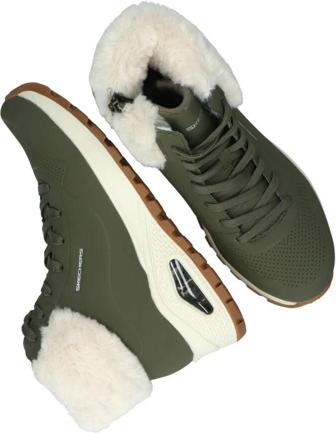 Skechers Uno Rugged Fall Air Dames Laarzen Olijfgroen - Foto 14