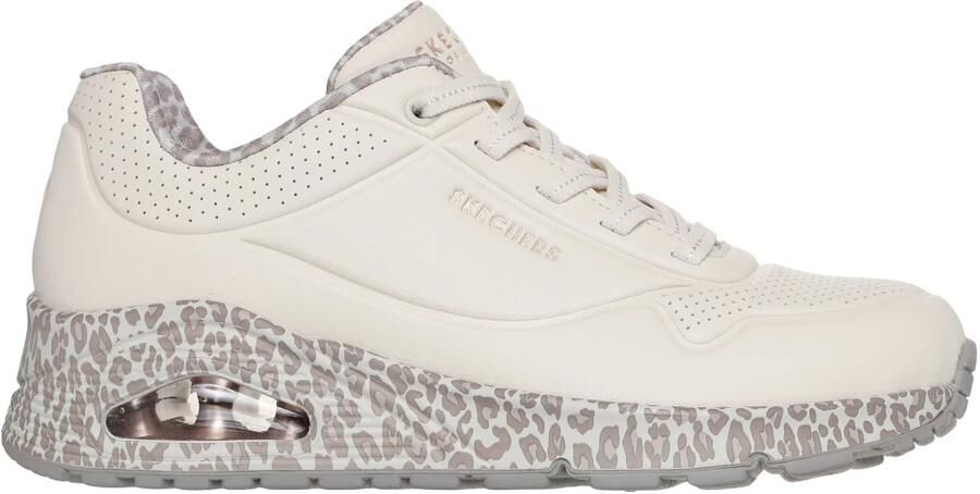 Skechers UNO SAFARI TIME Dames Sneakers Naturel Off-White Multi - Foto 13