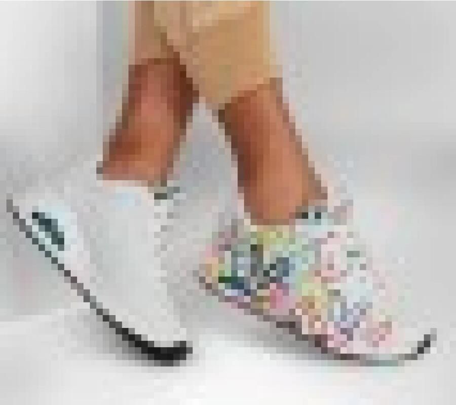 Skechers Sneakers met sleehak UNO-SPREAD THE LOVE Vrijetijdsschoen lage schoen veterschoen met coole graffiti-print - Foto 5