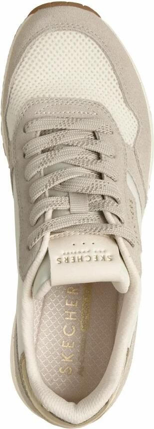 Skechers Uno Schoenen Dames vrijetijds schoenen Off White Suede Mesh - Foto 13