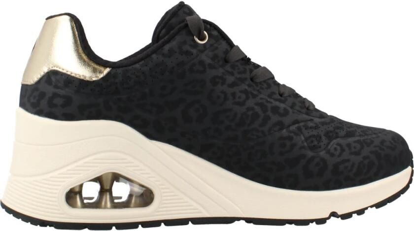Skechers Dames Sneaker Uno Wedge-safari Daze Zwart