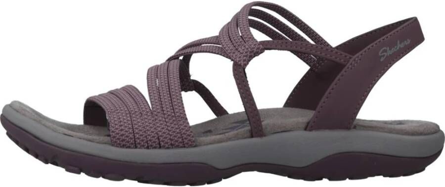Skechers Slim Reggae Platte Sandalen Purple Dames
