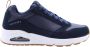 Skechers Blauwe Suède Casual Sneaker met Air-cooled Memory Foam Blauw Heren - Thumbnail 1