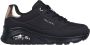 Skechers Uno Wedge Hi Steps 177520-BBK Vrouwen Zwart Sneakers - Thumbnail 12