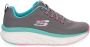 Skechers D'Lux Walker Fresh Finesse 149368-GMLT Vrouwen Grijs Sneakers Sportschoenen - Thumbnail 2