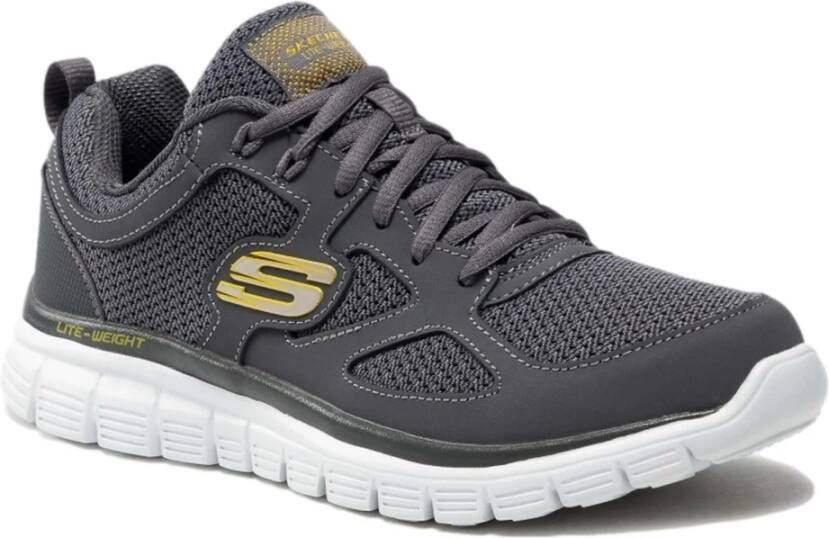 Skechers Stijlvolle Stoffen Sneakers voor Heren Grijs Heren