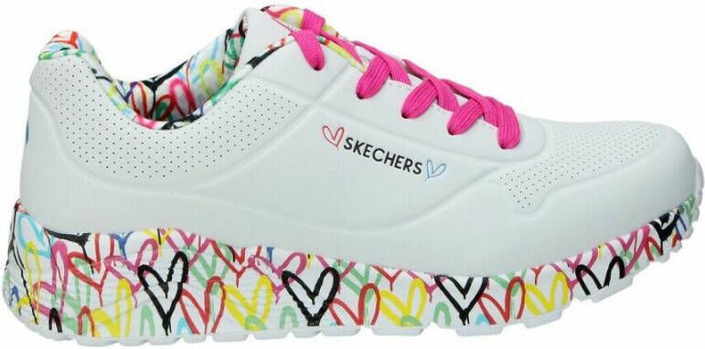 Skechers Uno Light sneakers wit multi Meisjes Imitatieleer Hartjes 32 - Foto 19