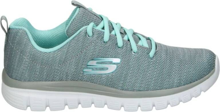 Skechers Blauwe Damessneakers 12614 Grijs Heren