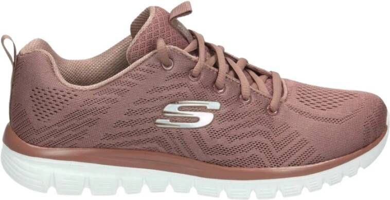 Skechers Textiele Sneakers voor Dames Pink Dames