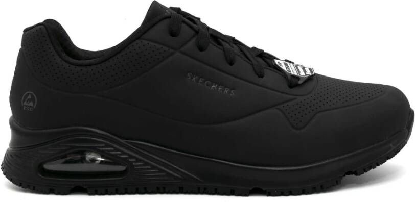 Skechers Work Relaxed Fit Uno Slipresistant Sutal Sneaker Heren Zwart