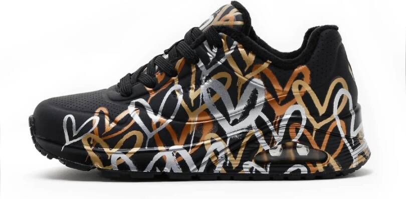Skechers Sneakers UNO METALLIC LOVE Vrijetijdsschoen lage schoen veterschoen met trendy metallic-print - Foto 5