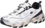 Skechers D'Lites-Vintage Vision Dames Sneakers Wit Zwart - Thumbnail 2