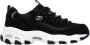 Skechers Sportieve leren sneakers voor actieve vrouwen Black Dames - Thumbnail 2