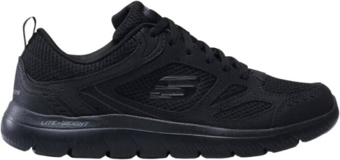 Skechers Sportieve Textiel Sneakers voor Heren Zwart Heren