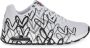 Skechers Sneakers met sleehak UNO-SPREAD THE LOVE Vrijetijdsschoen lage schoen veterschoen met coole graffiti-print - Thumbnail 2