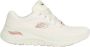 Skechers Comfortabele Arch Fit Natuurlijke Mesh Sneaker Beige Dames - Thumbnail 12