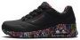 Skechers Sneakers met sleehak UNO-LOVING LOVE Vrijetijdsschoen lage schoen veterschoen met coole graffiti-print - Thumbnail 2