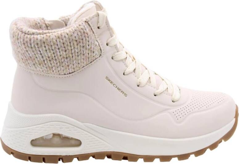 Skechers Stijlvolle Enkellaars met Zuurtje Detail Beige Dames