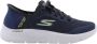 Skechers Go Walk Flex New World Instappers Donkerblauw Lime - Thumbnail 33