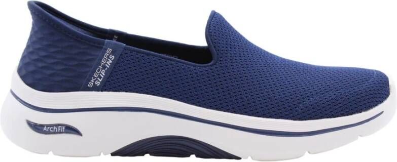 Skechers Stijlvolle Mocassin Sneakers voor Vrouwen Blue Dames