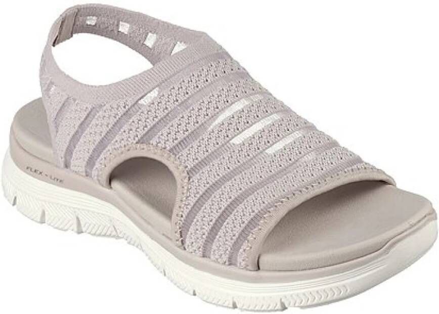 Skechers Stijlvolle Platte Sandalen voor Vrouwen Beige Dames