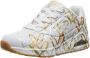 Skechers JGoldcrown Uno Metallic Heart Print Sneaker Multicolor Dames - Thumbnail 2