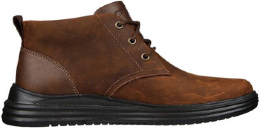 Skechers Stijlvolle Yermo Schoenen voor Mannen Brown Heren