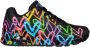 Skechers Stijlvolle Zwarte Multicolor Sneakers Zwart Dames - Thumbnail 1