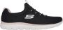 Skechers Summits Slip-On Memory Foam Sneakers Black Dames - Thumbnail 1