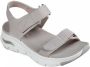 Skechers Stijlvolle platte sandalen voor toeristen Beige Dames - Thumbnail 12