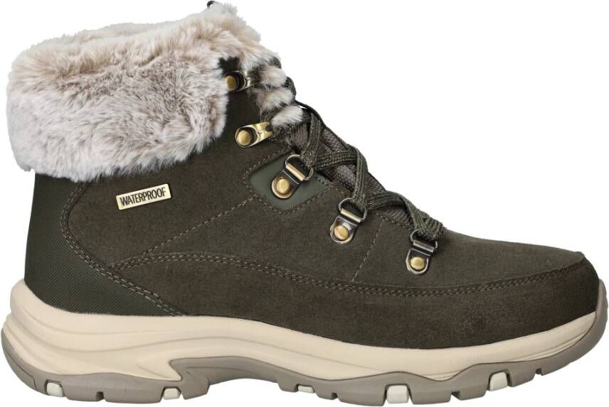 Skechers Trego Snow Worries Waterdichte Boots Green Dames