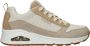 Skechers Uno Two Much Fun Dames Sneakers Taupe Zand - Thumbnail 4