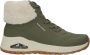 Skechers Uno Rugged Fall Air Dames Laarzen Olijfgroen - Thumbnail 4