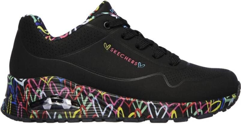 Skechers Uno Sneakers Liefdevolle Liefde Zwart Dames