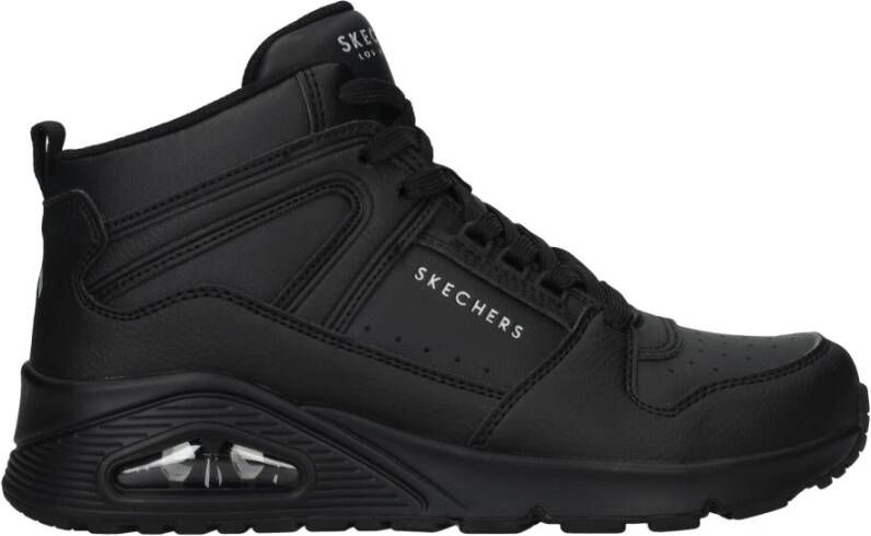 Skechers Klassieke Uno Veterschoen Zwart Heren