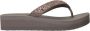 Skechers Vinyasa Wild Daisies VEGAN Slipper Vrouwen Taupe - Thumbnail 3