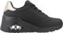 Skechers Uno Wedge Hi Steps 177520-BBK Vrouwen Zwart Sneakers - Thumbnail 2