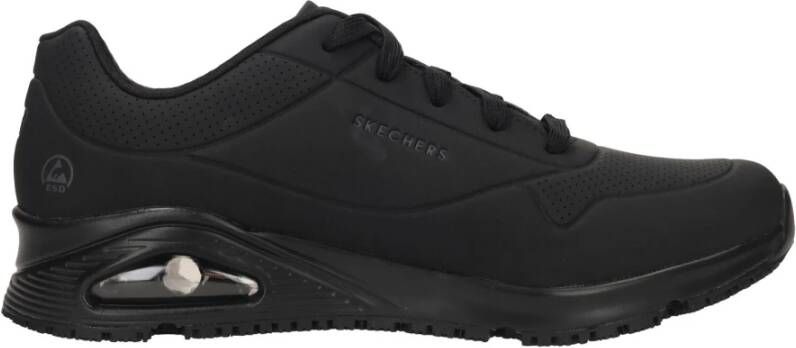 Skechers Work Relaxed Fit Uno Slipresistant Sutal sneaker Black Heren