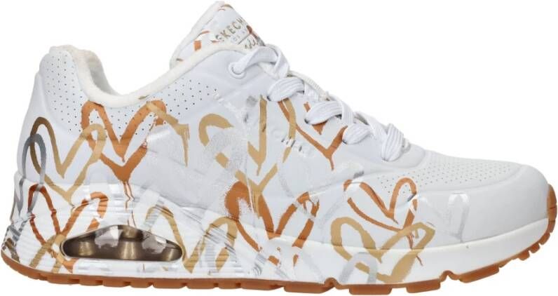 Skechers Uno-Metallic Love 155523-WTGD. Vrouwen. Wit. Sneakers - Foto 1
