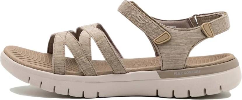 Skechers Platte sandalen Grijs Dames