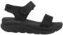 Skechers Zwarte Plateau Velcro Platte Sandalen Black Dames - Thumbnail 7