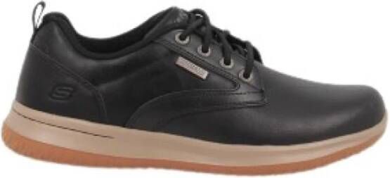 Skechers Zwarte Waterdichte Herensneakers Zwart Heren